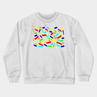 Colourful random sizes lines Crewneck Sweatshirt